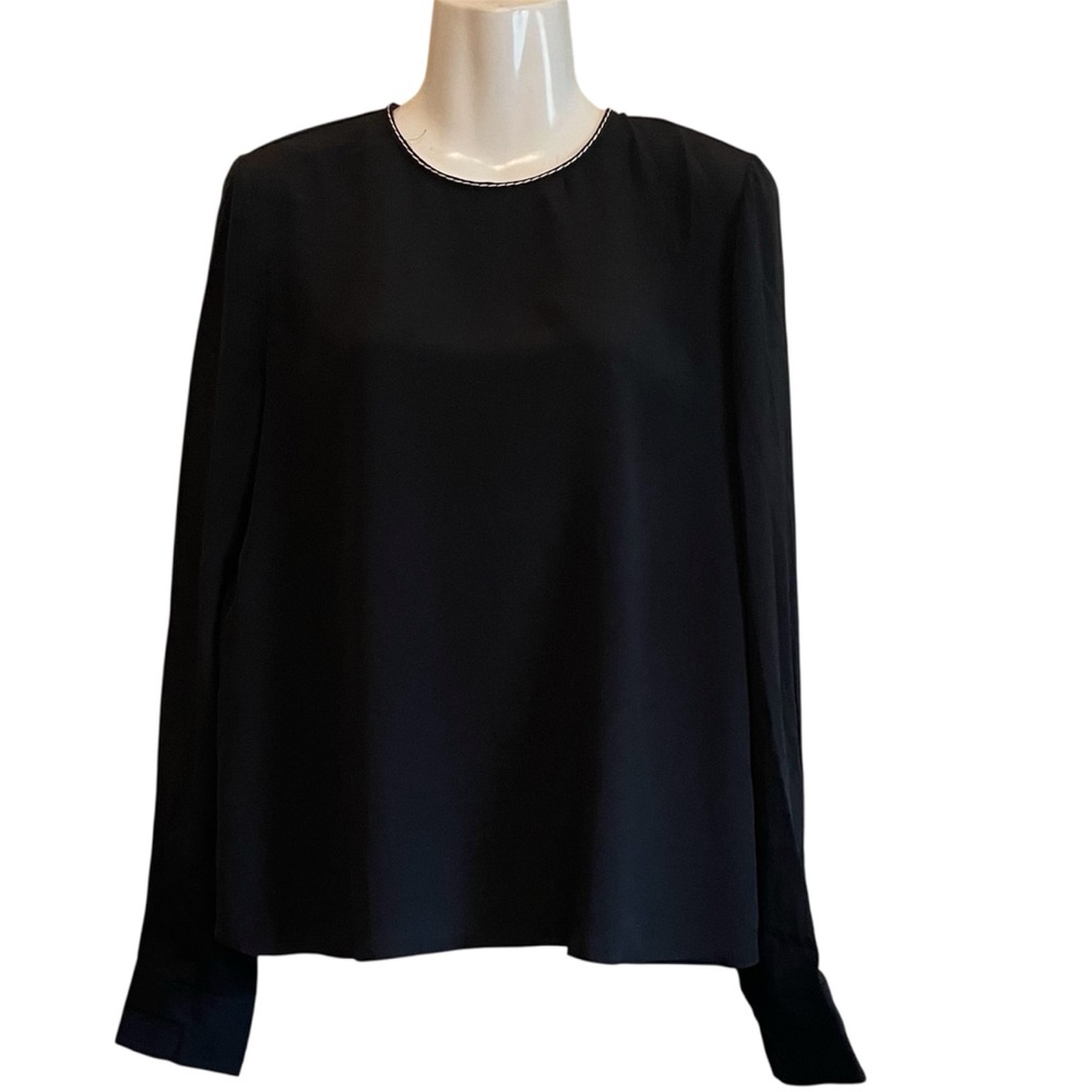 Marni Black Boxy Long Sleeve Blouse